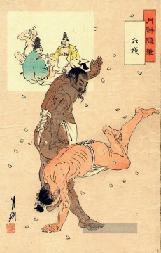 Sumo Wrestler 1899 Ogata Gekko Japaner Ölgemälde